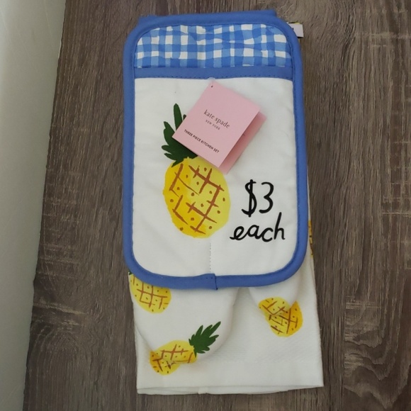 kate spade Other - Kate Spade- Three Piece Kitchen Set- Pineapples